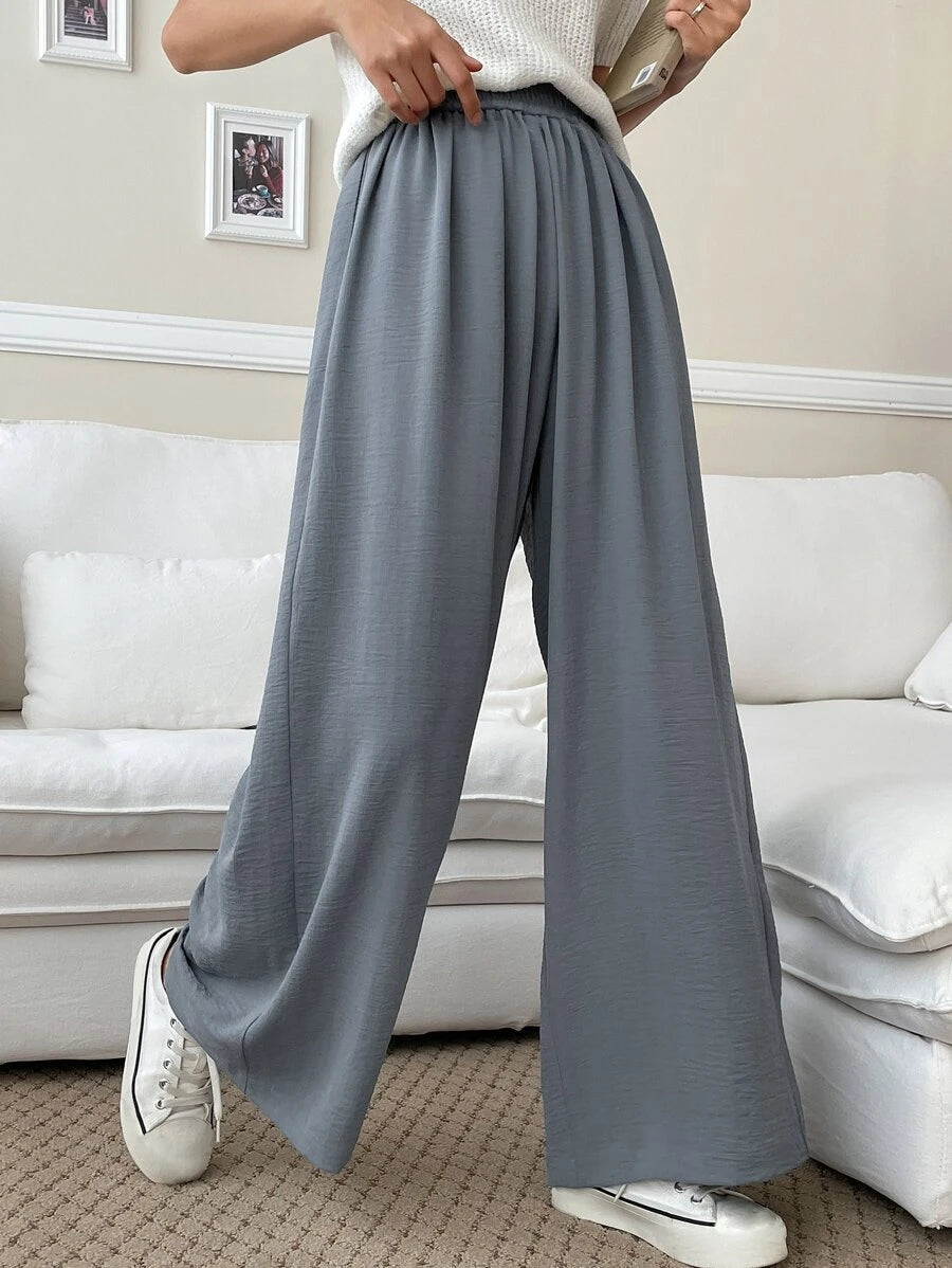 Fluid Silk-Blend Trousers