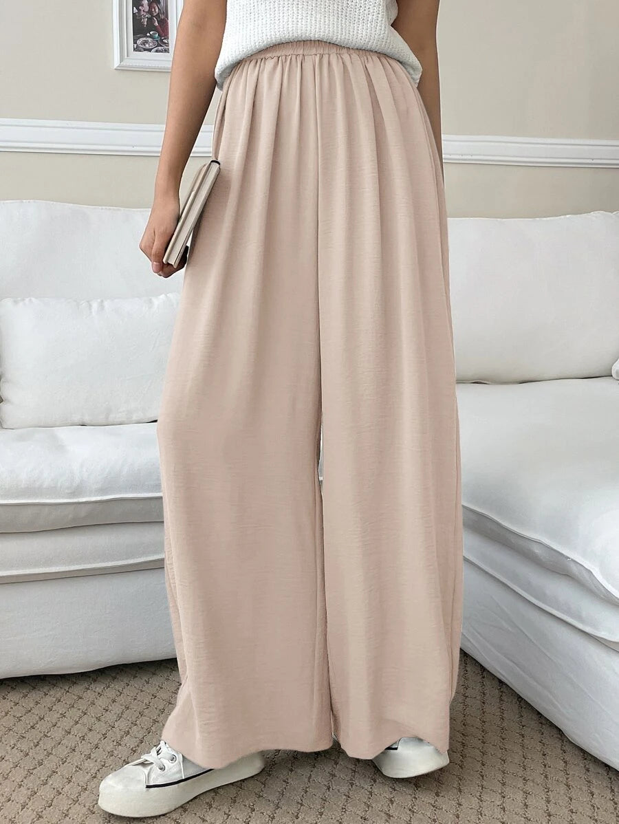 Fluid Silk-Blend Trousers