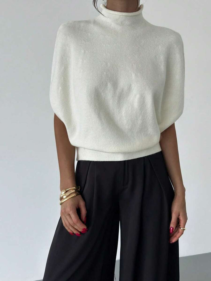 High-Neck Knit Top