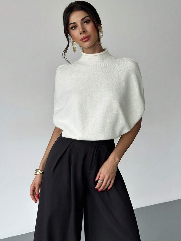 High-Neck Knit Top