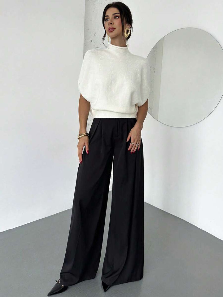 High-Neck Knit Top