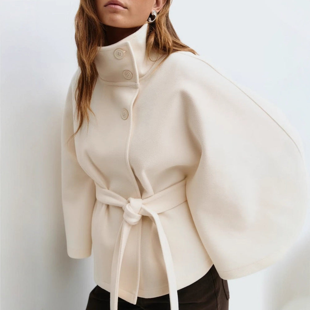 Belted Style Wool Jacket