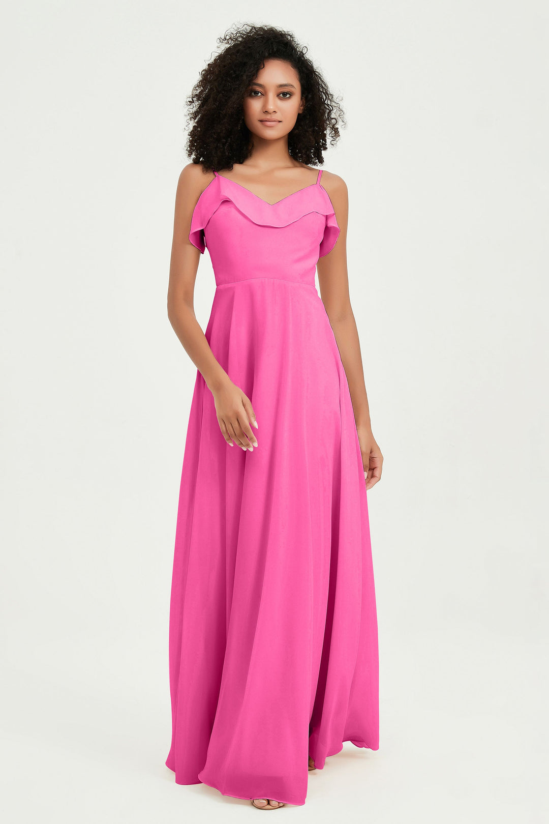 Hailey | Abito maxi damigella aperto sul retro