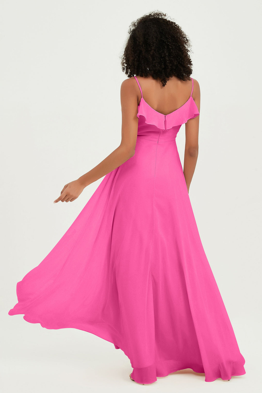 Hailey | Abito maxi damigella aperto sul retro