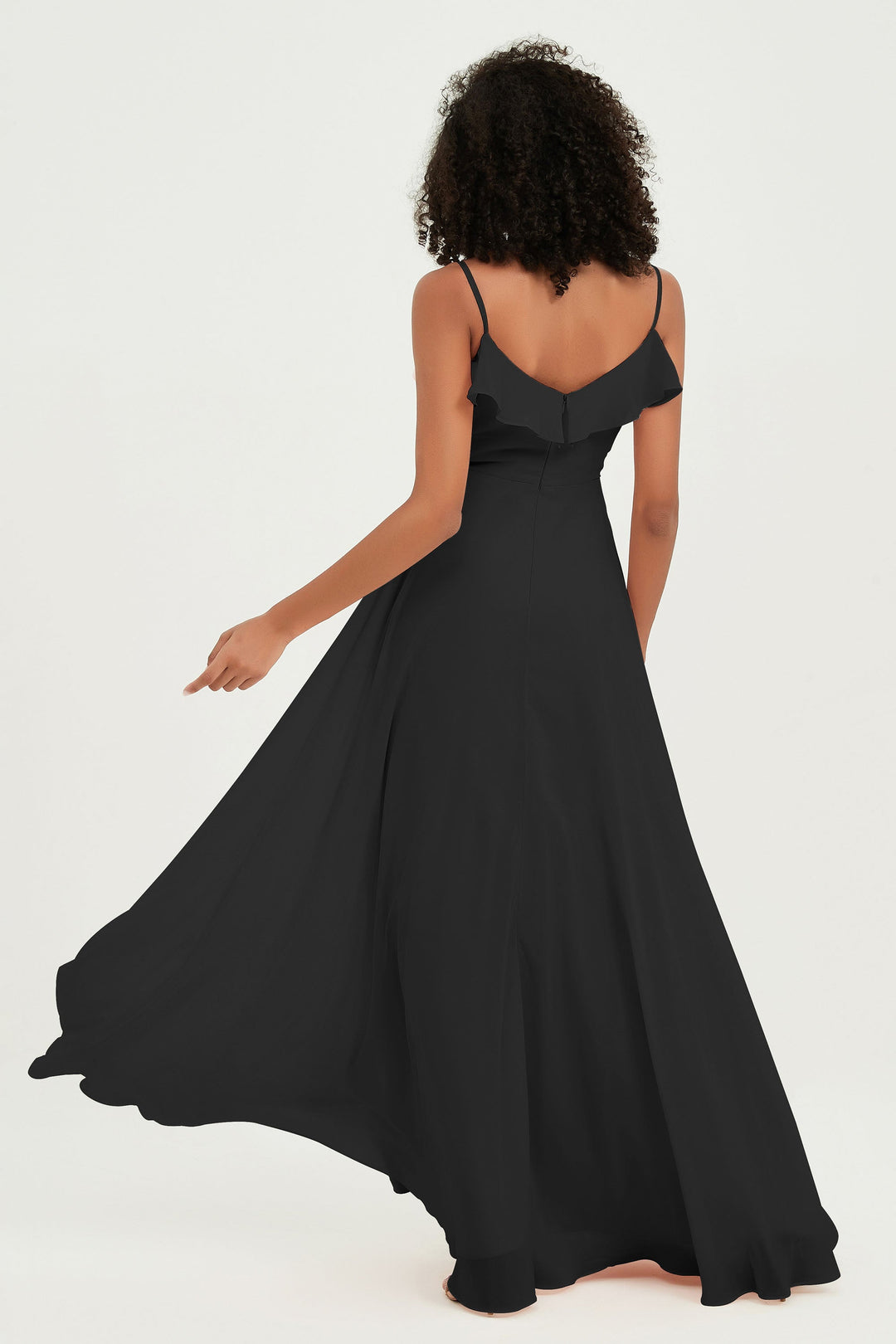 Hailey | Abito maxi damigella aperto sul retro