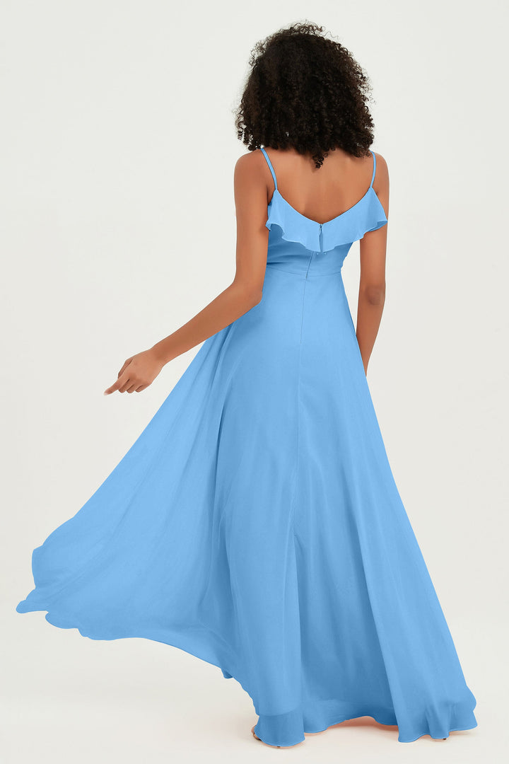 Hailey | Abito maxi damigella aperto sul retro