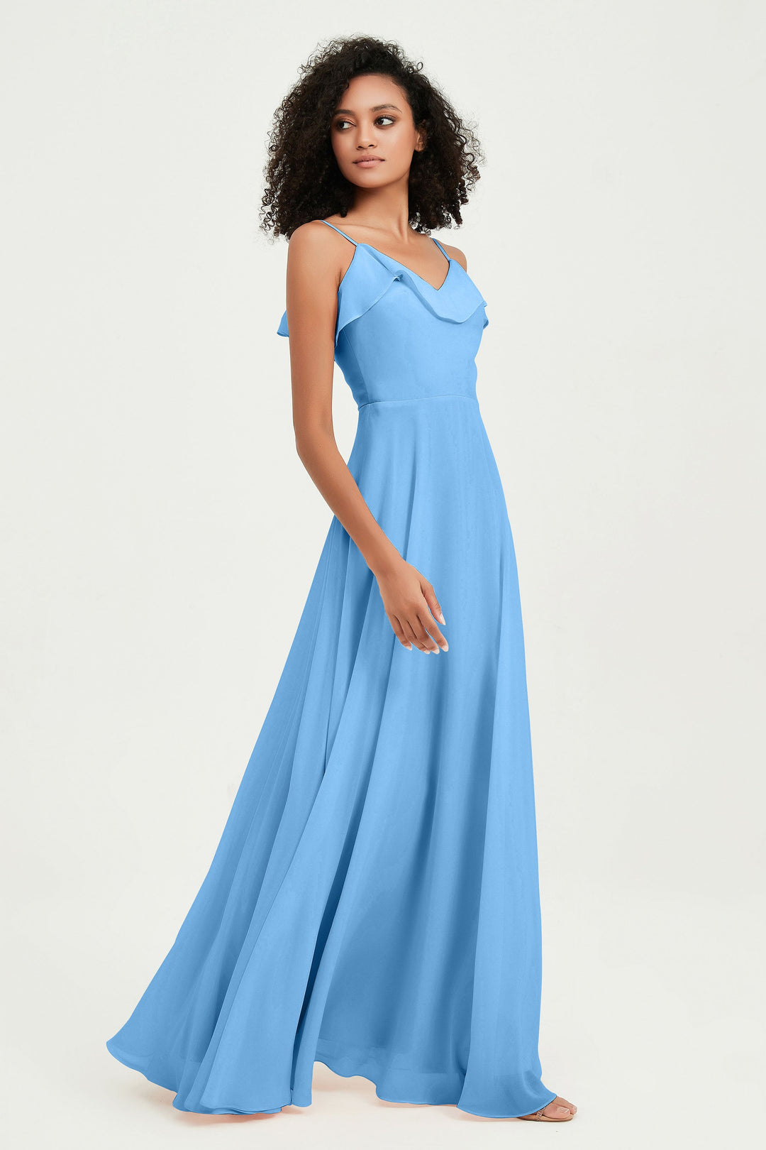 Hailey | Abito maxi damigella aperto sul retro
