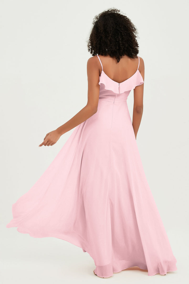 Hailey | Abito maxi damigella aperto sul retro