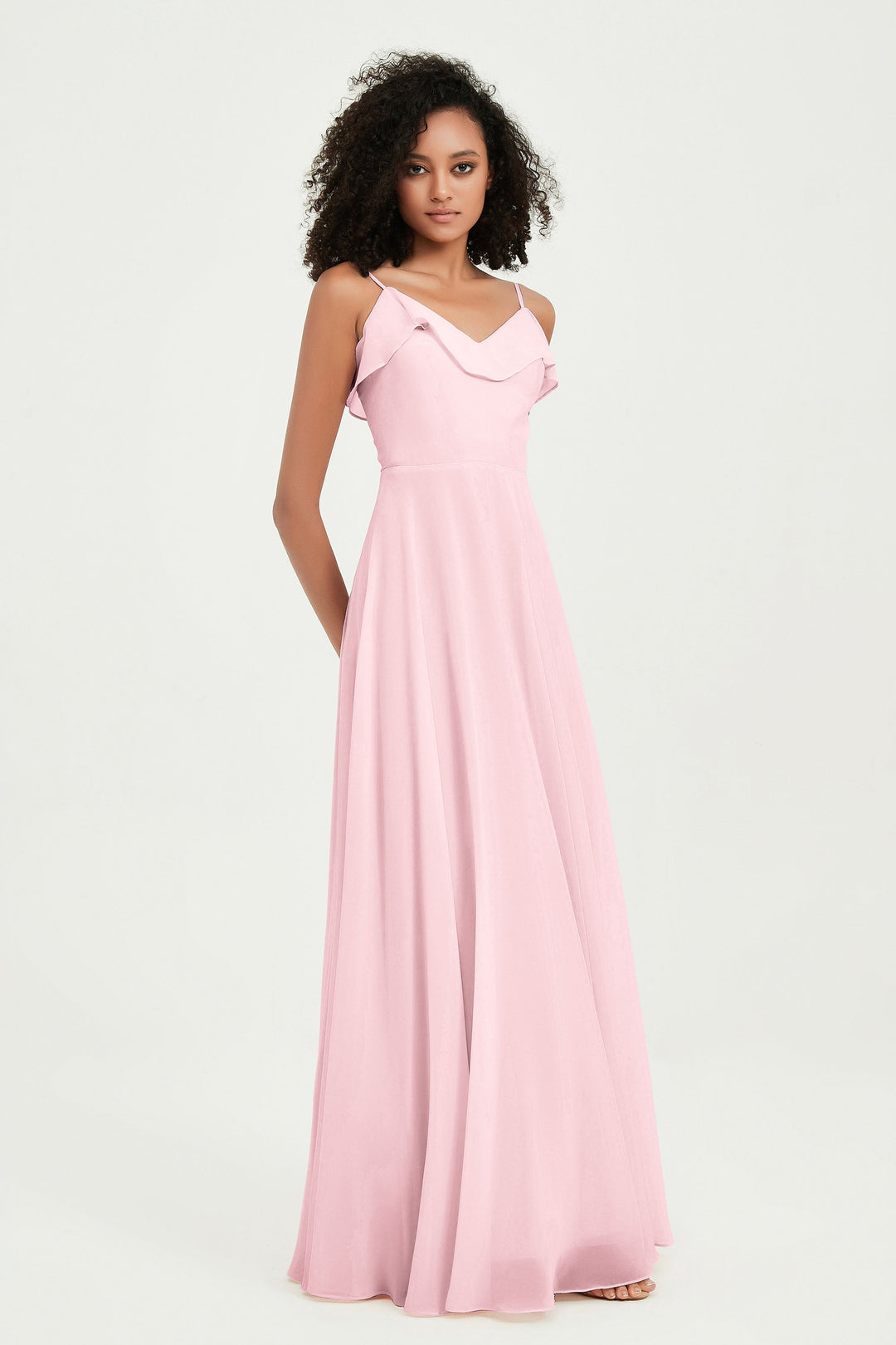 Hailey | Abito maxi damigella aperto sul retro
