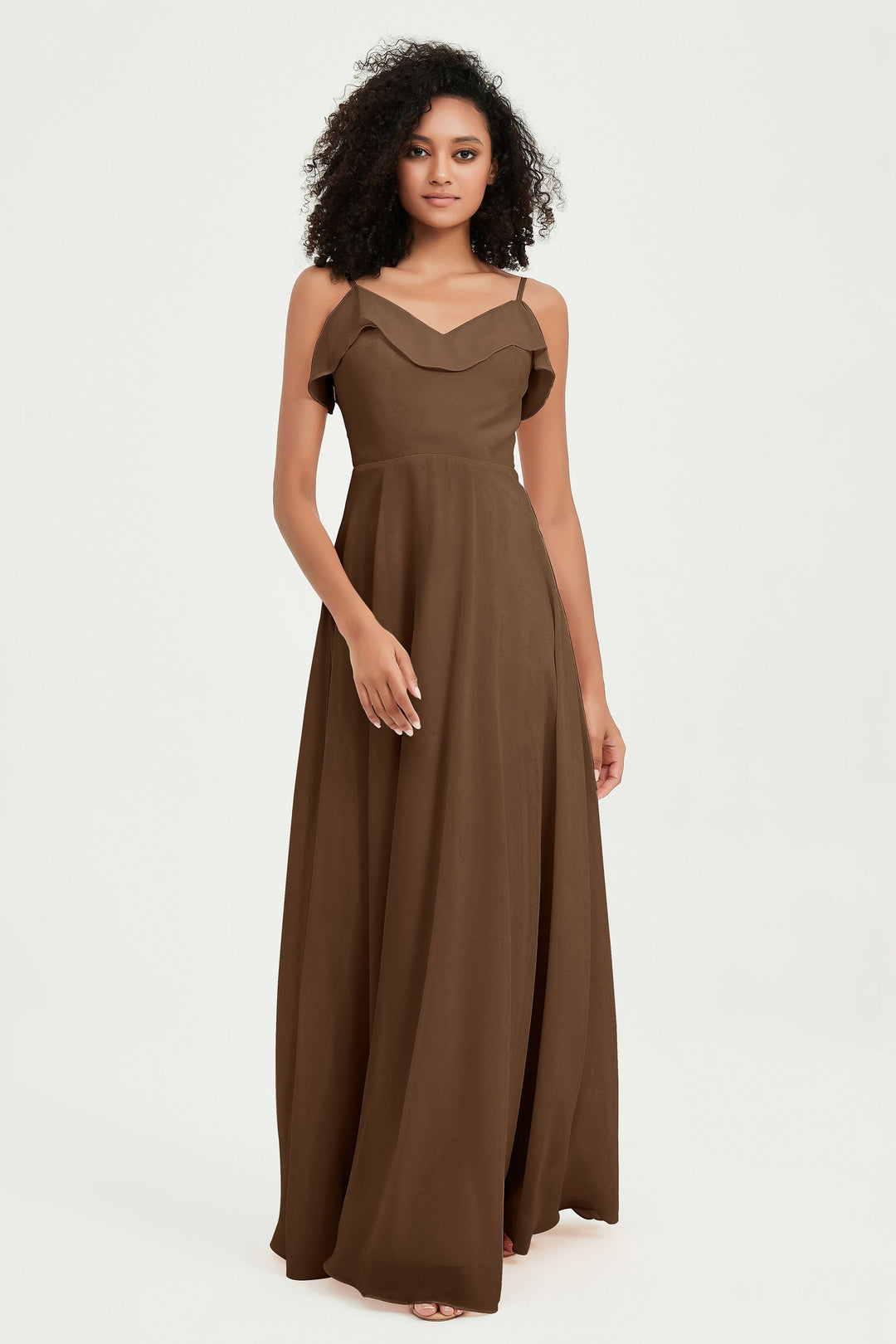 Hailey | Abito maxi damigella aperto sul retro