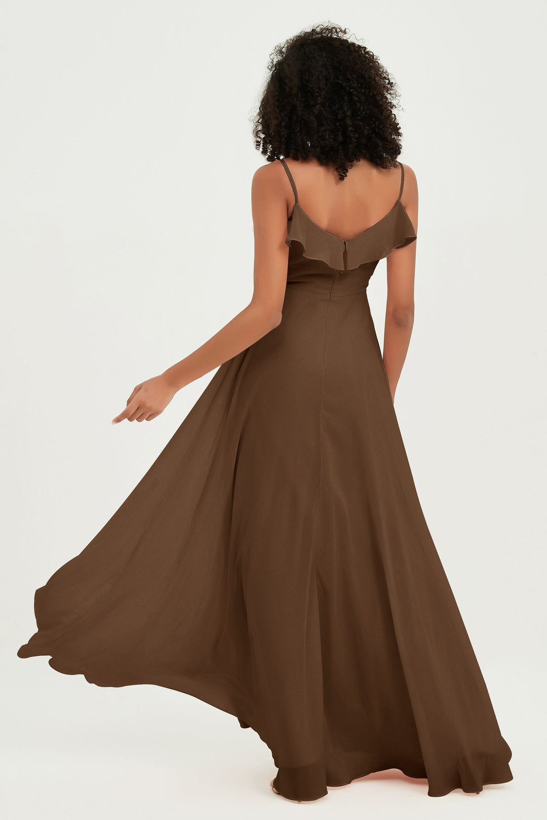 Hailey | Abito maxi damigella aperto sul retro