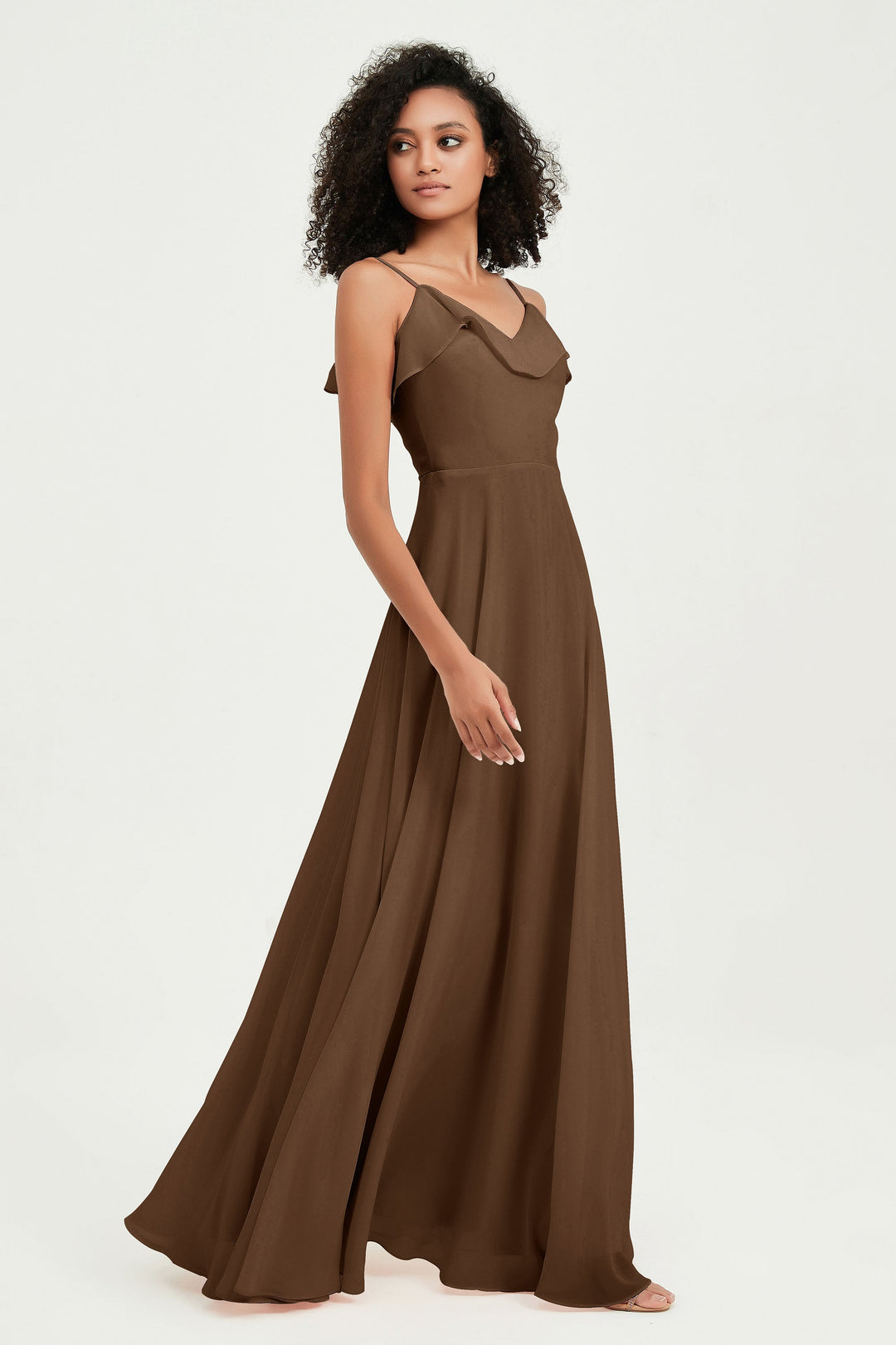 Hailey | Abito maxi damigella aperto sul retro