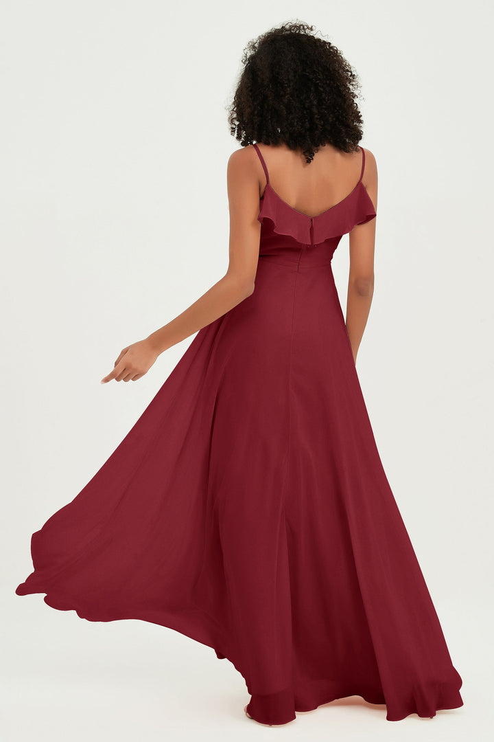 Hailey | Abito maxi damigella aperto sul retro