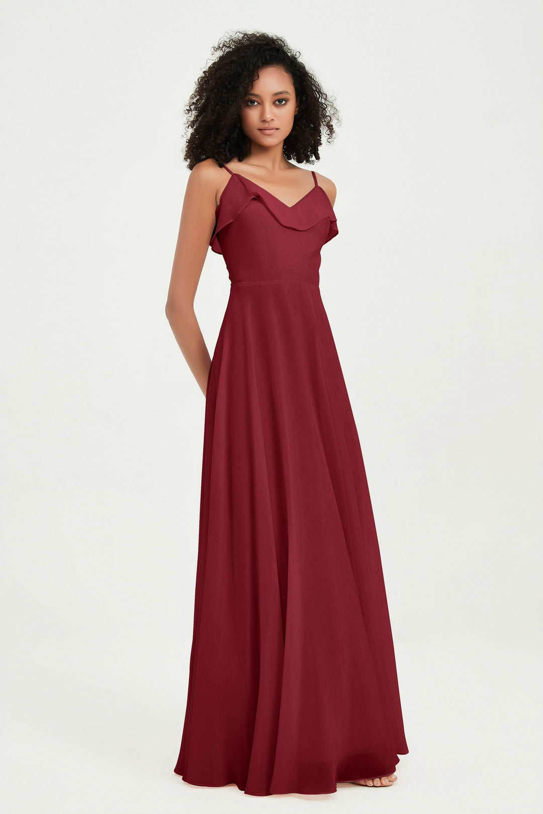 Hailey | Abito maxi damigella aperto sul retro