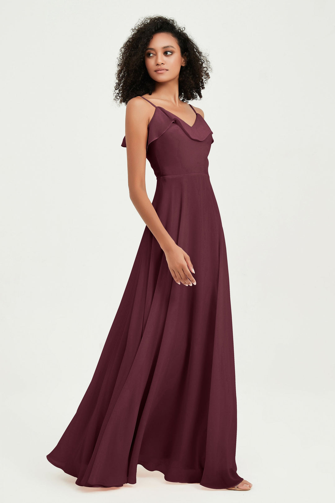 Hailey | Abito maxi damigella aperto sul retro
