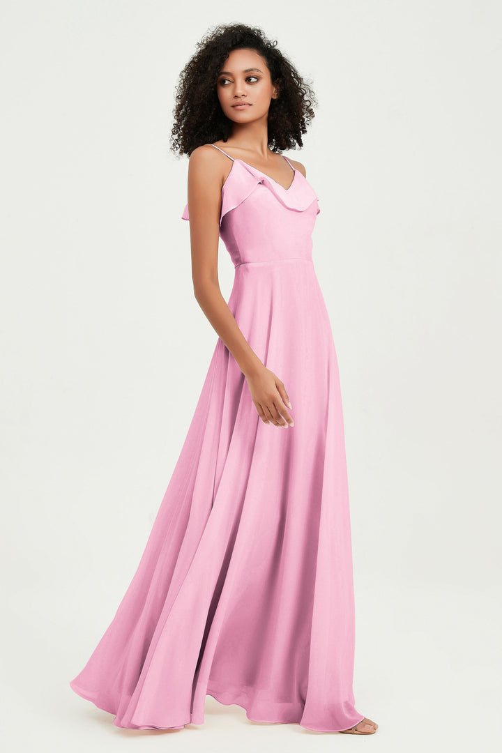 Hailey | Abito maxi damigella aperto sul retro