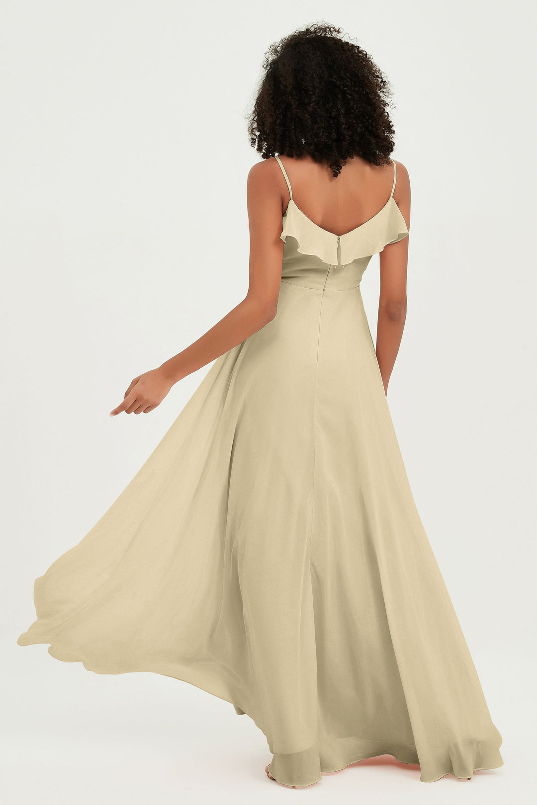 Hailey | Abito maxi damigella aperto sul retro