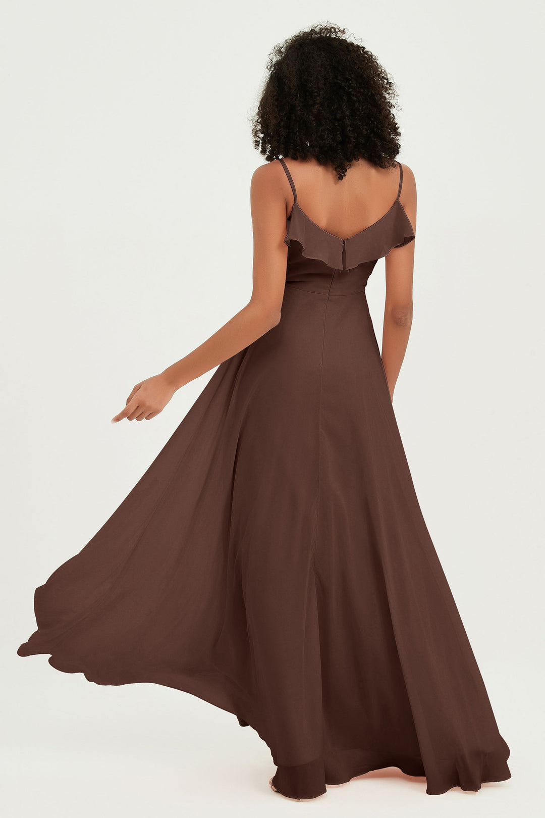 Hailey | Abito maxi damigella aperto sul retro