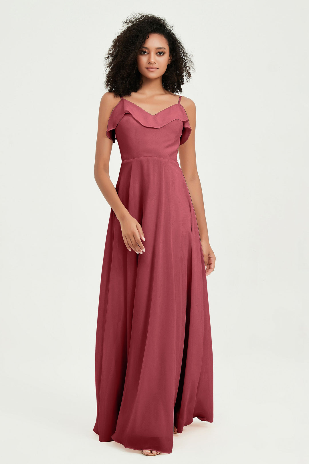 Hailey | Abito maxi damigella aperto sul retro