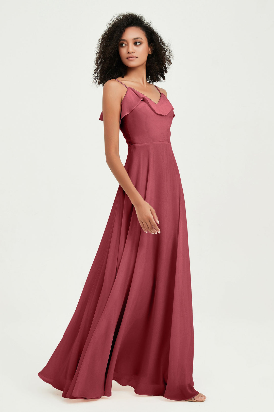 Hailey | Abito maxi damigella aperto sul retro