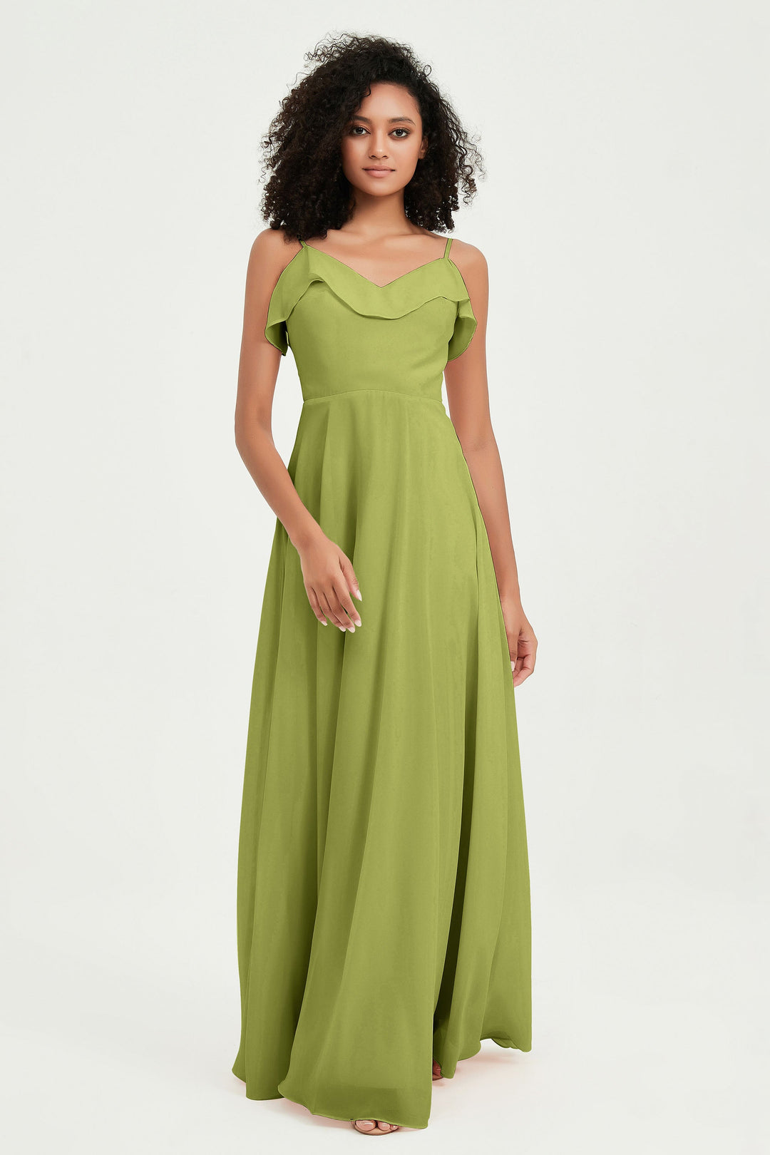 Hailey | Abito maxi damigella aperto sul retro