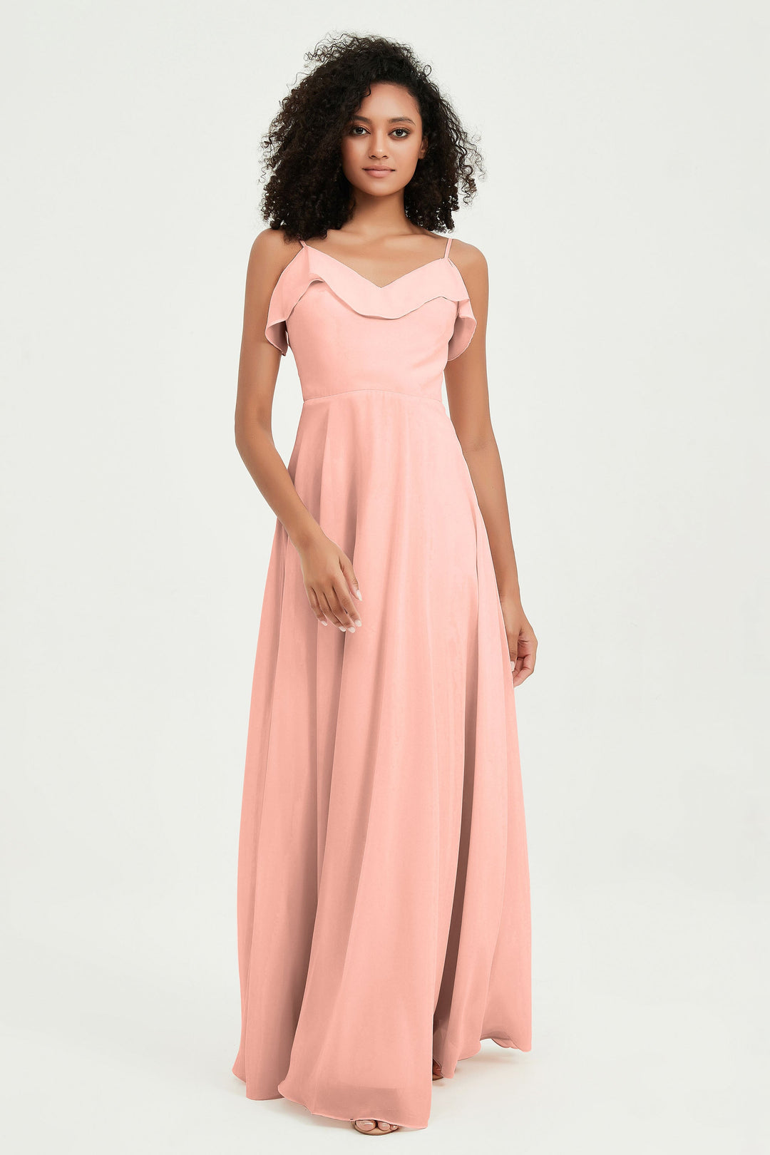 Hailey | Abito maxi damigella aperto sul retro