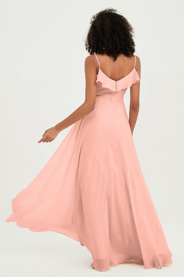 Hailey | Abito maxi damigella aperto sul retro