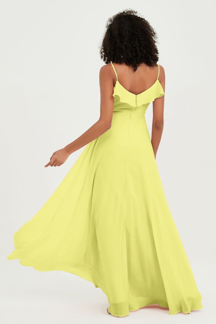 Hailey | Abito maxi damigella aperto sul retro