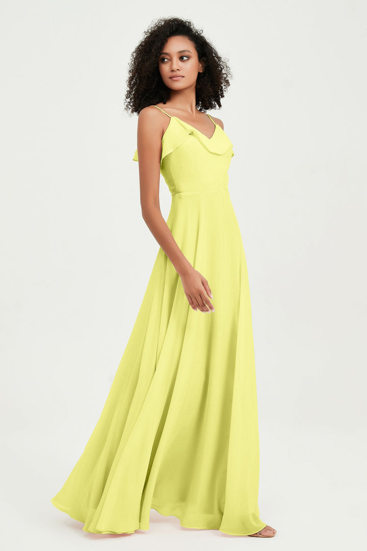 Hailey | Abito maxi damigella aperto sul retro