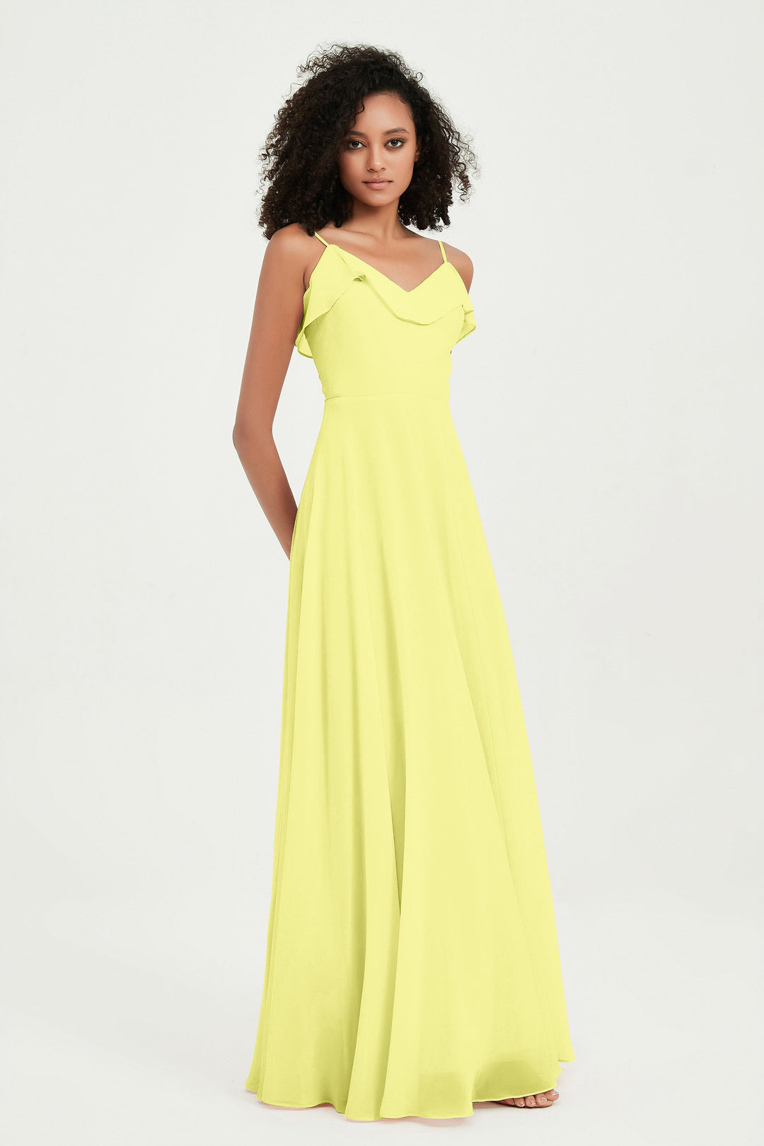 Hailey | Abito maxi damigella aperto sul retro