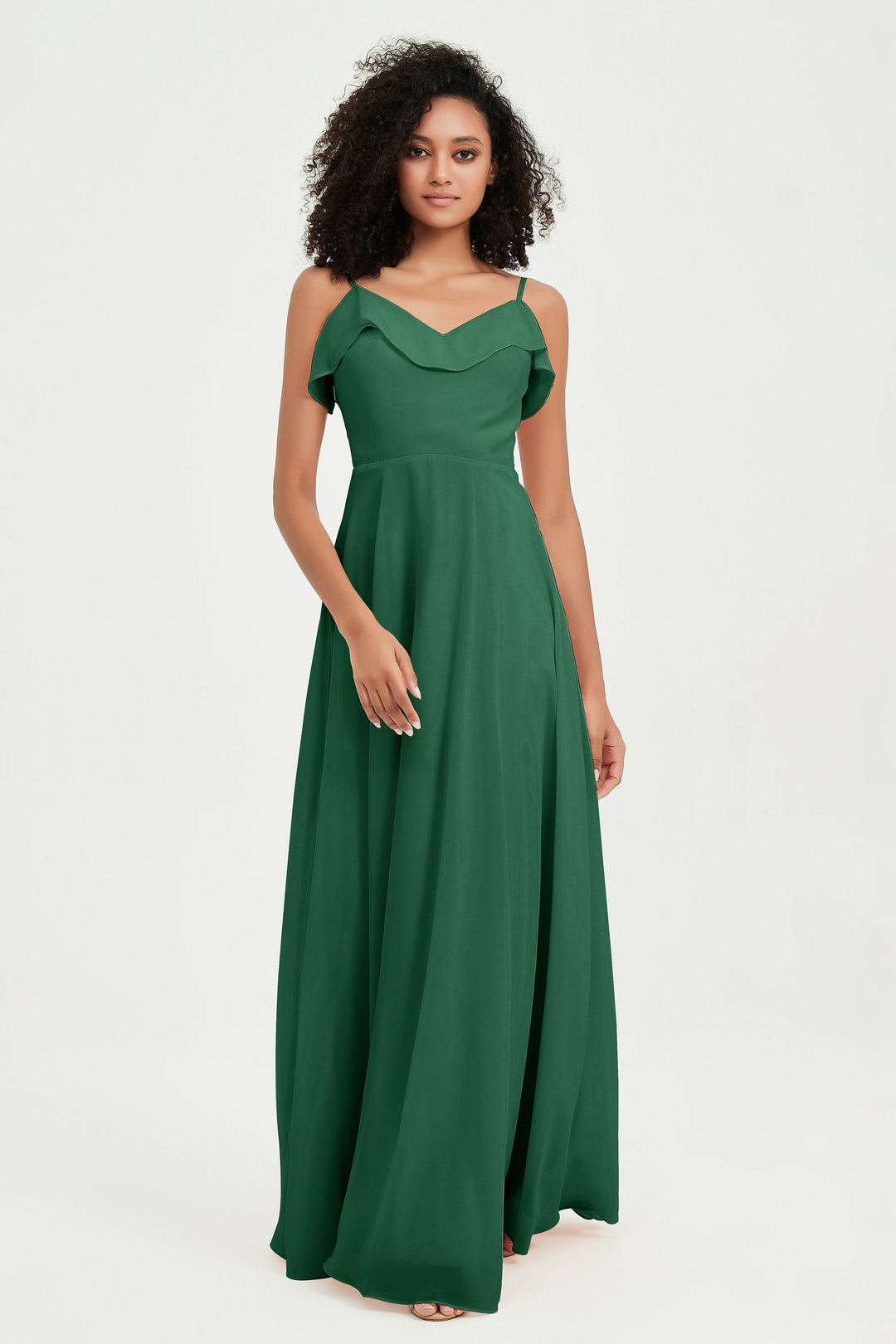Hailey | Abito maxi damigella aperto sul retro