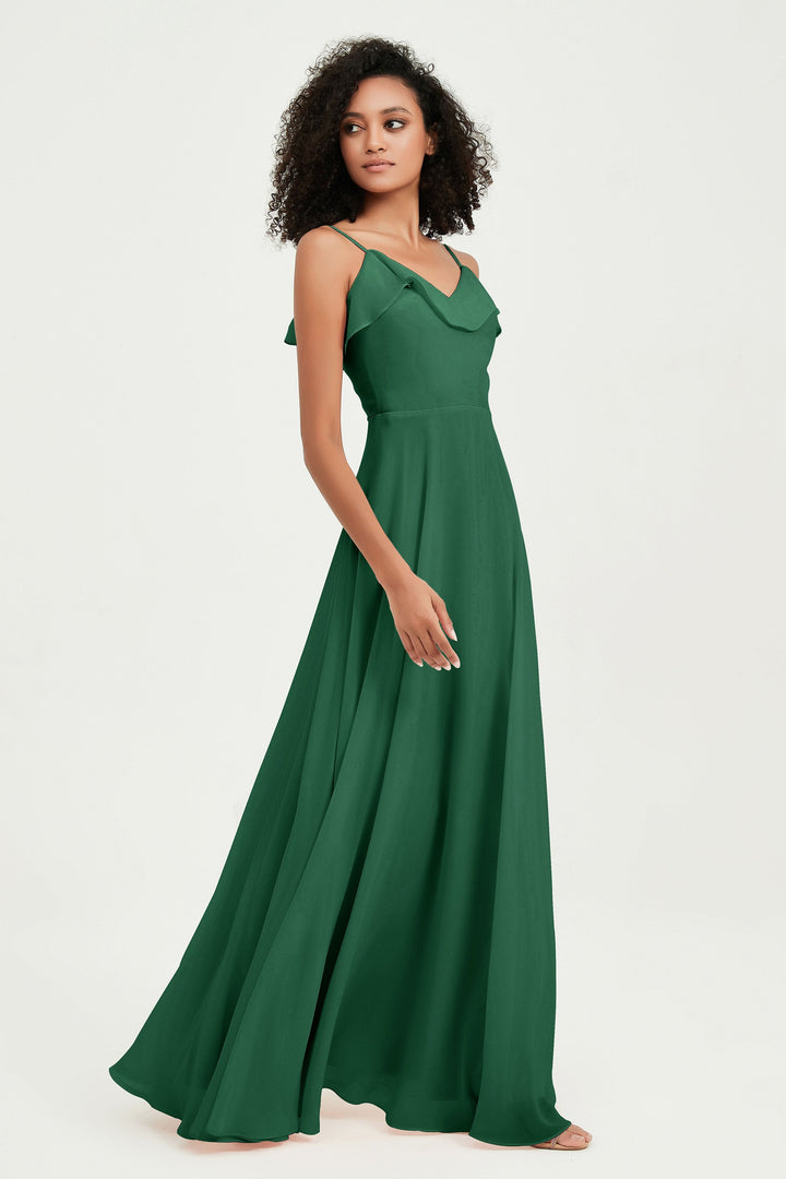 Hailey | Abito maxi damigella aperto sul retro