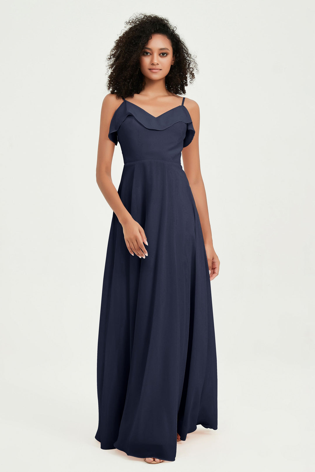 Hailey | Abito maxi damigella aperto sul retro