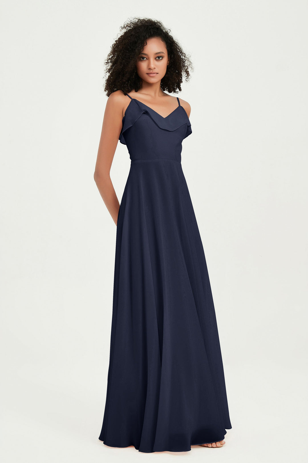 Hailey | Abito maxi damigella aperto sul retro
