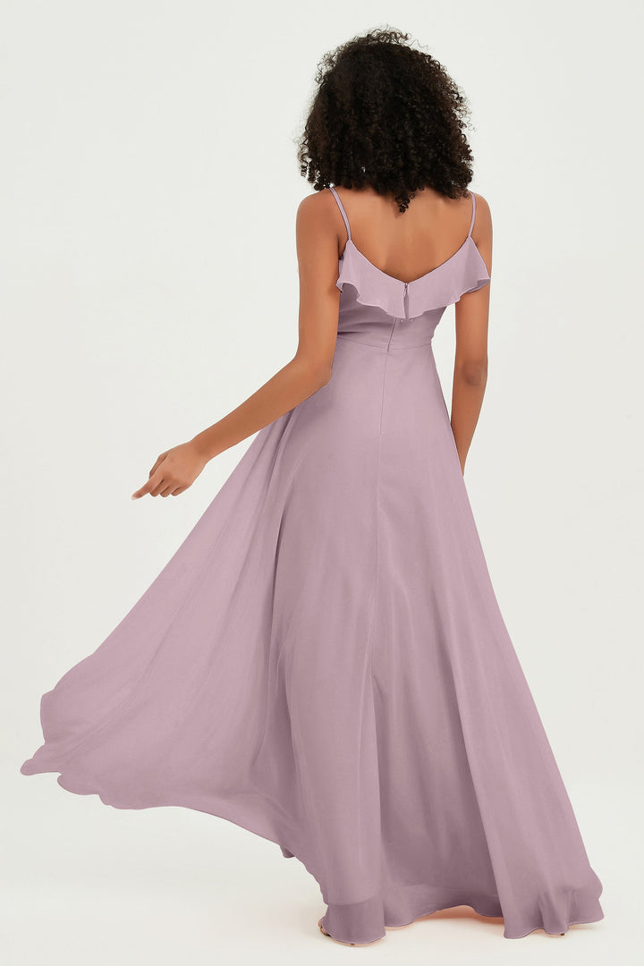 Hailey | Abito maxi damigella aperto sul retro
