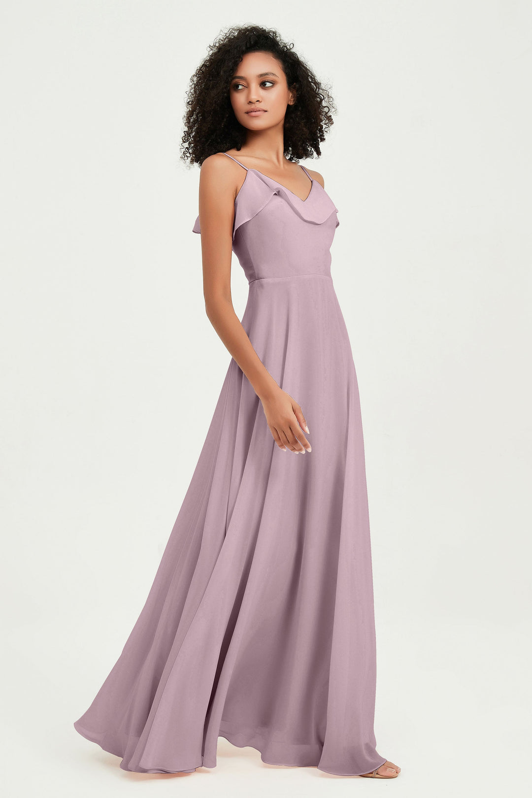 Hailey | Abito maxi damigella aperto sul retro