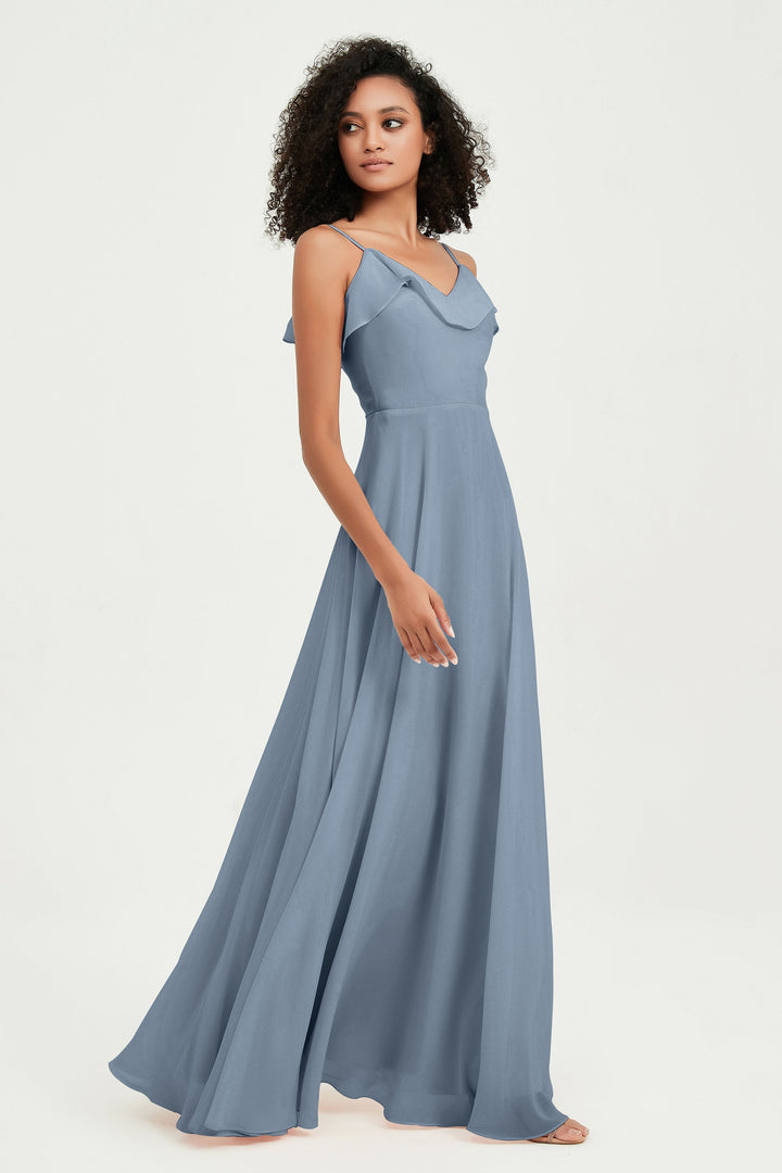 Hailey | Abito maxi damigella aperto sul retro