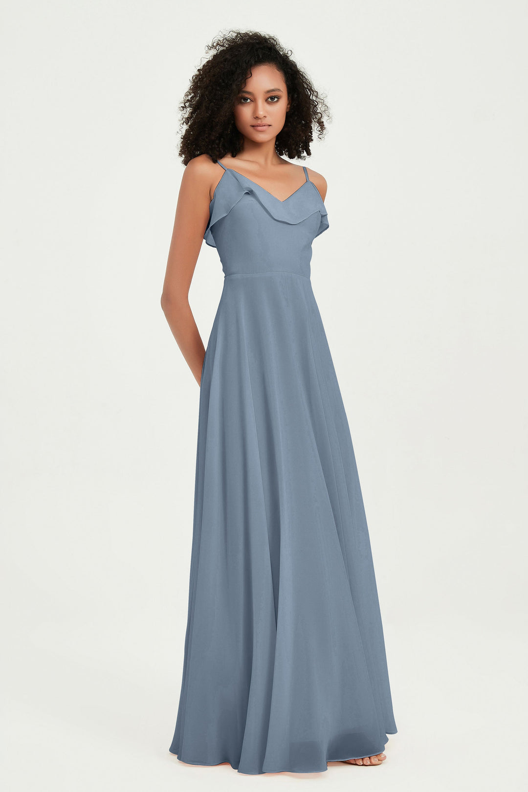 Hailey | Abito maxi damigella aperto sul retro
