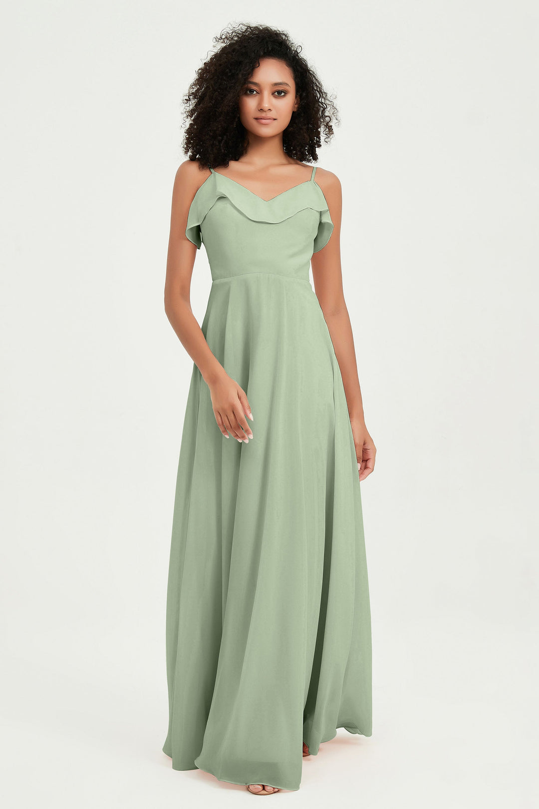 Hailey | Abito maxi damigella aperto sul retro