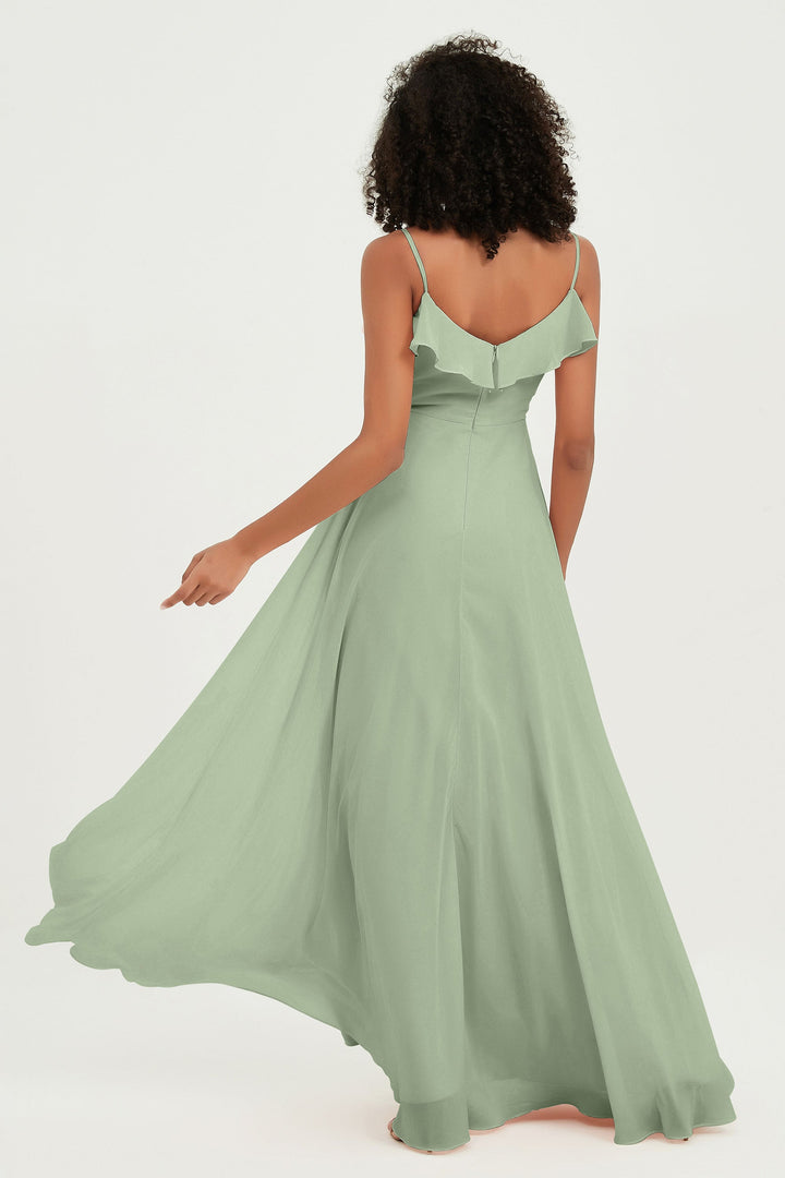 Hailey | Abito maxi damigella aperto sul retro
