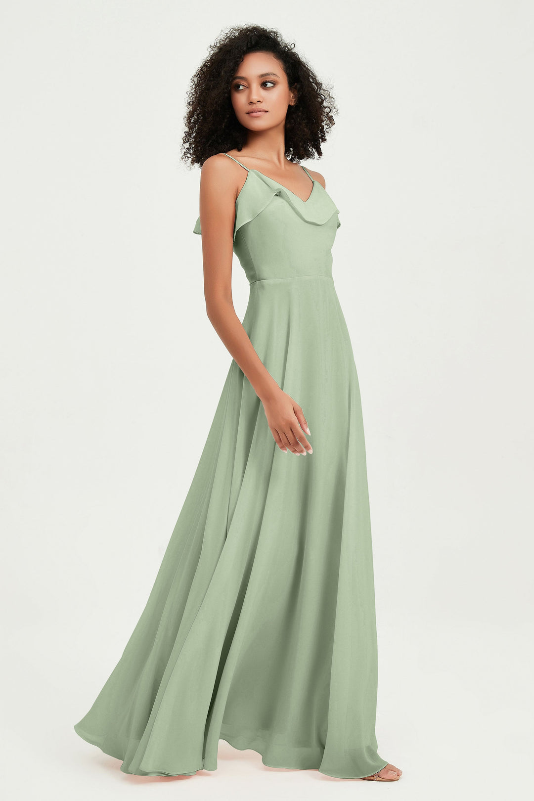 Hailey | Abito maxi damigella aperto sul retro