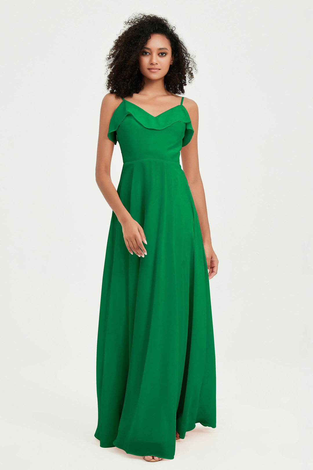 Hailey | Abito maxi damigella aperto sul retro