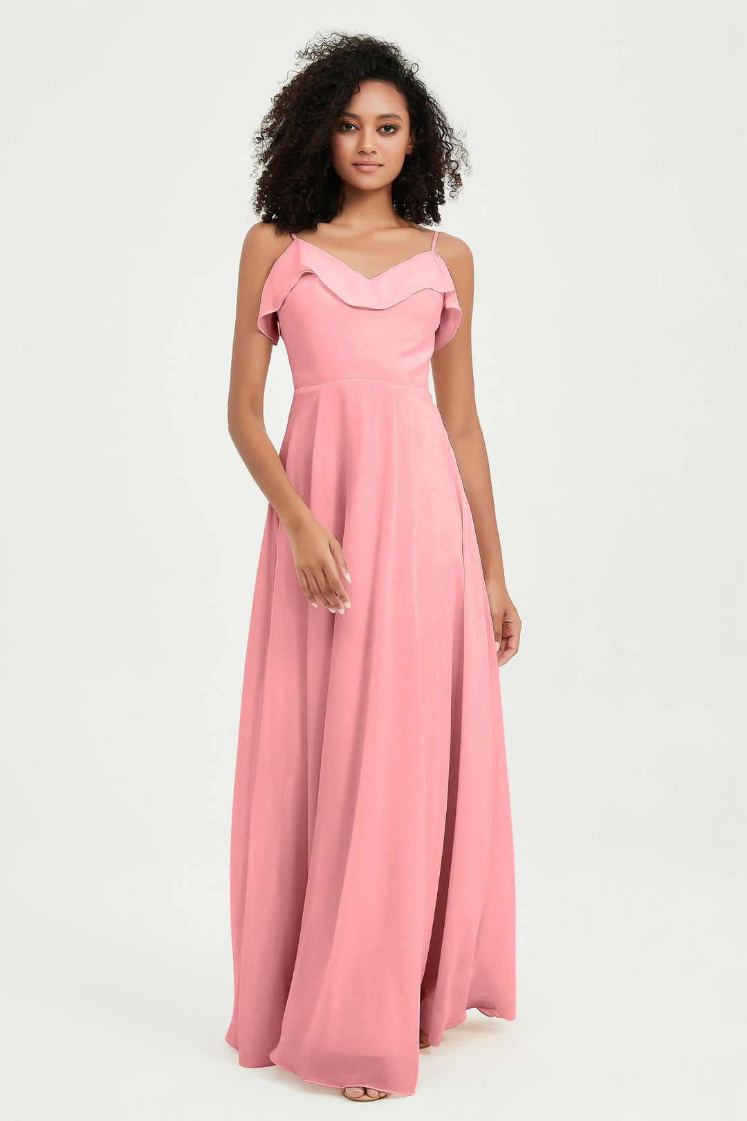 Hailey | Abito maxi damigella aperto sul retro