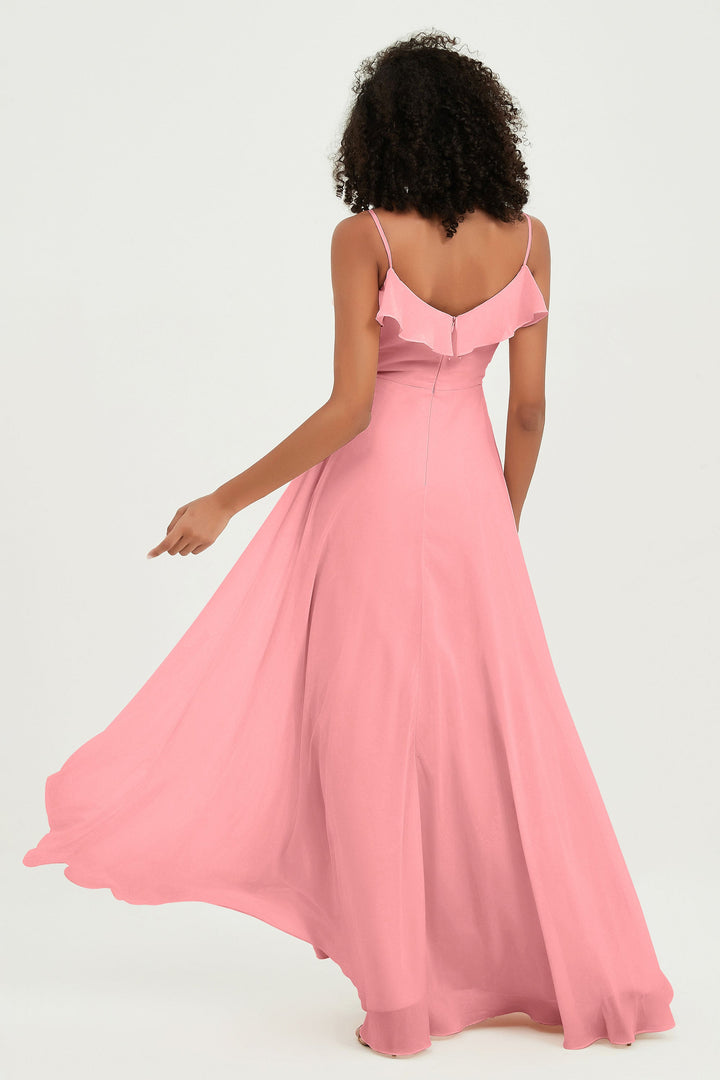 Hailey | Abito maxi damigella aperto sul retro