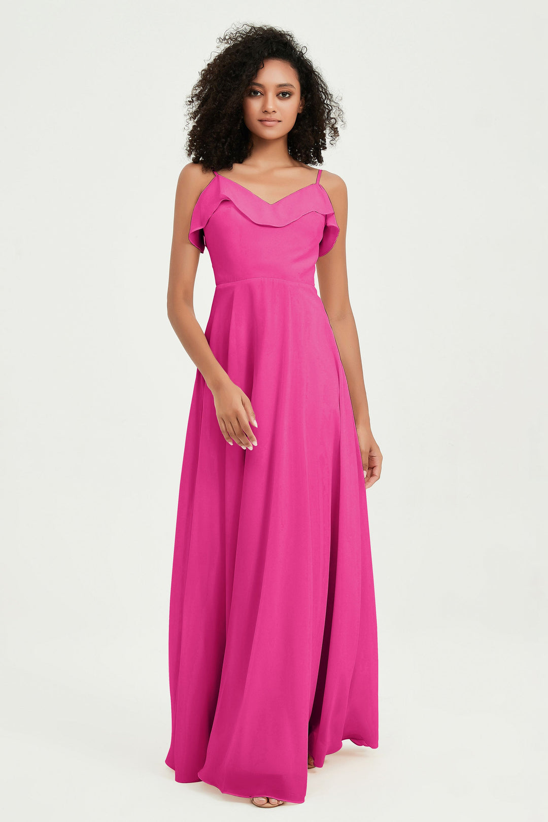 Hailey | Abito maxi damigella aperto sul retro