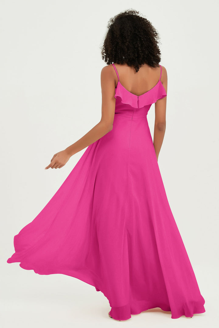 Hailey | Abito maxi damigella aperto sul retro