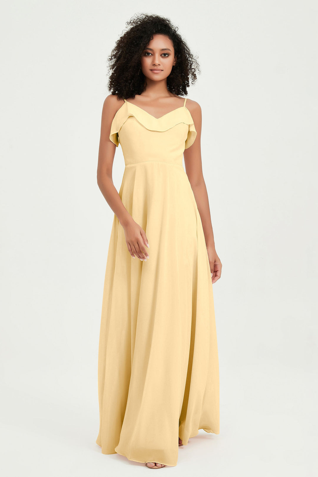 Hailey | Abito maxi damigella aperto sul retro