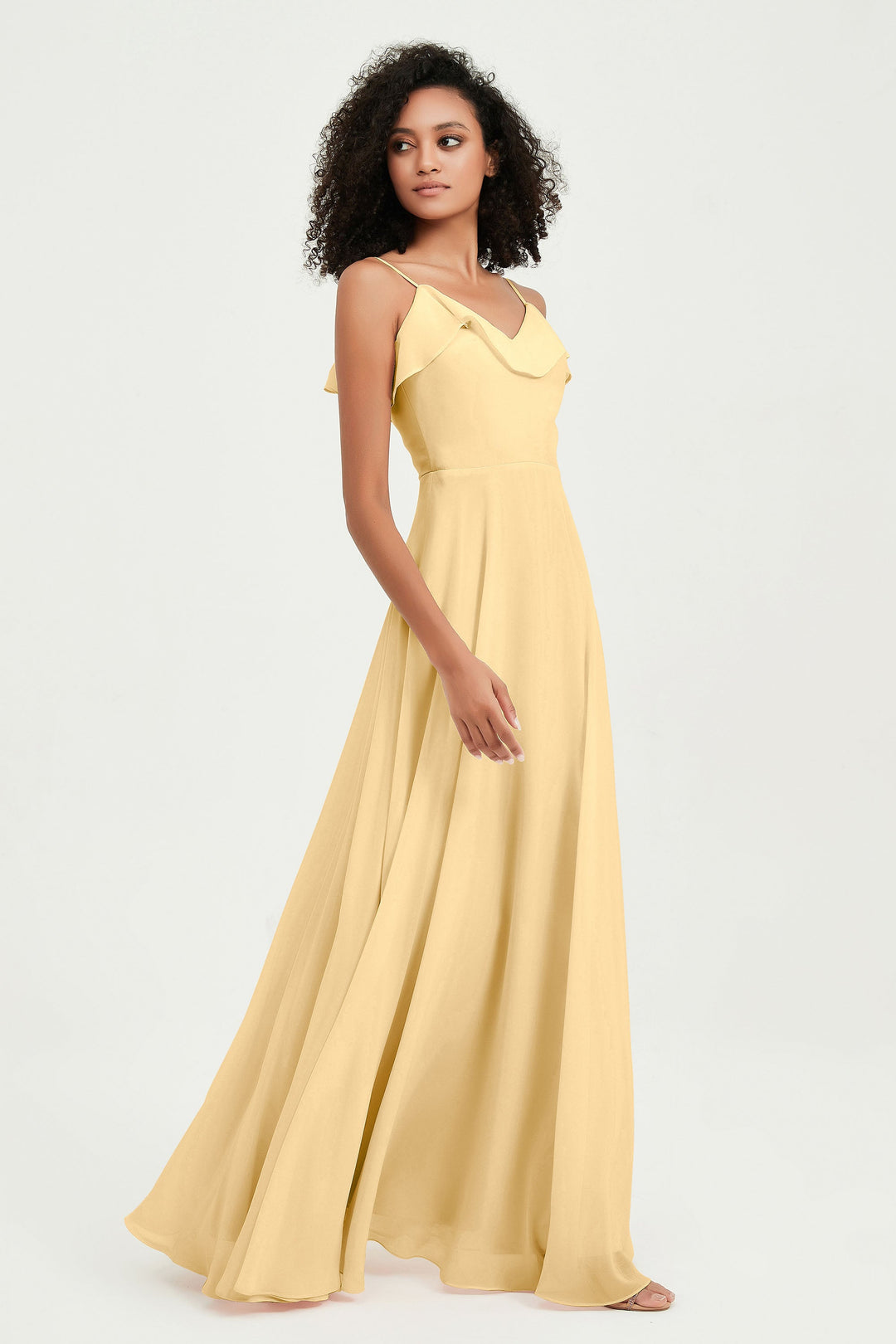Hailey | Abito maxi damigella aperto sul retro