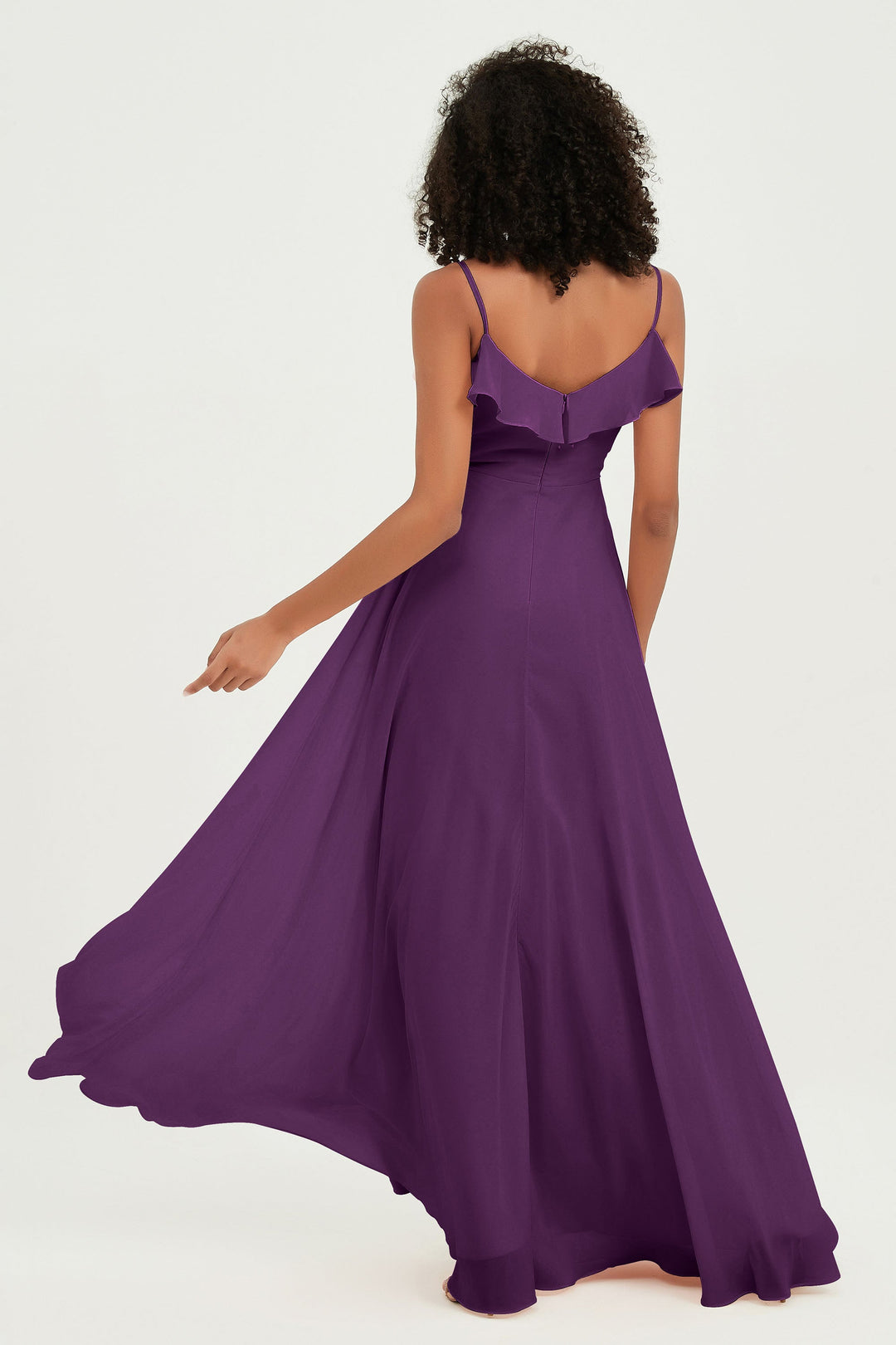 Hailey | Abito maxi damigella aperto sul retro