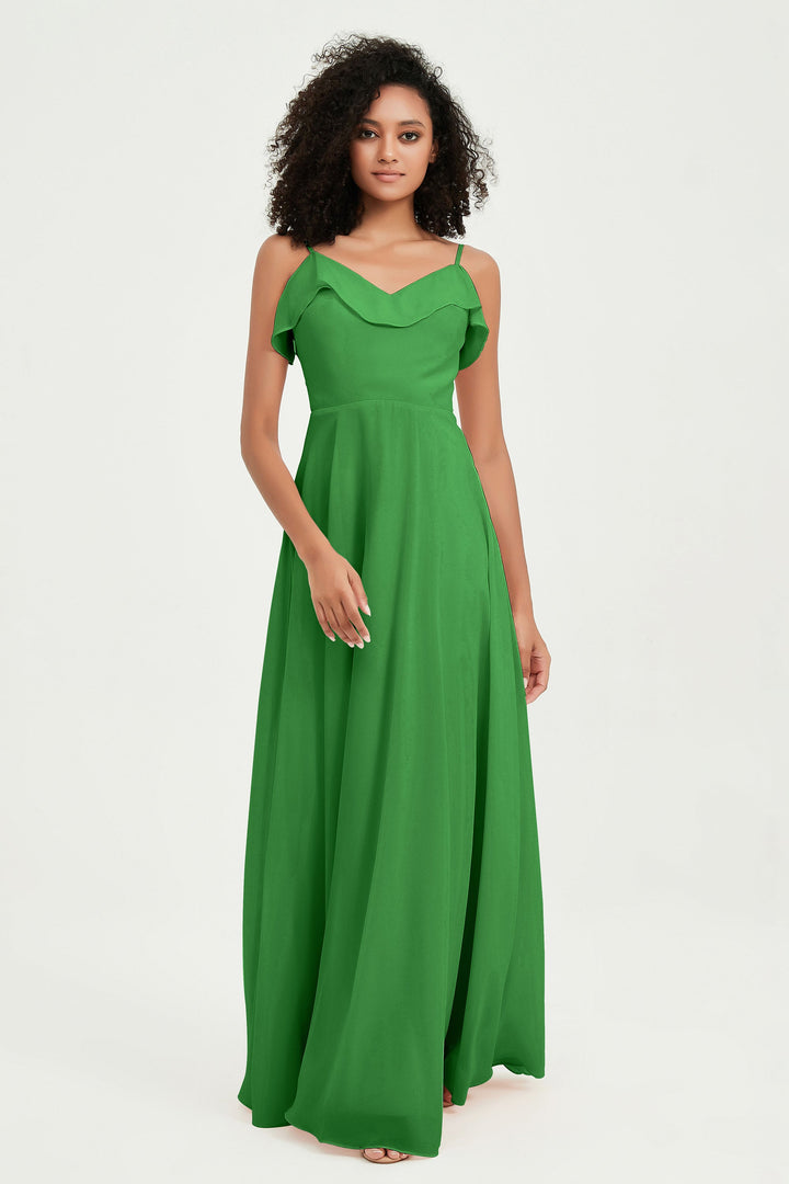 Hailey | Abito maxi damigella aperto sul retro